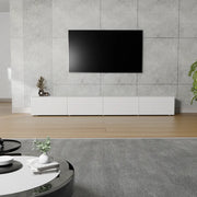 Mora Fernsehschrank | Hängend & Stehend | TV Lowboard 240 cm Matt Weiß