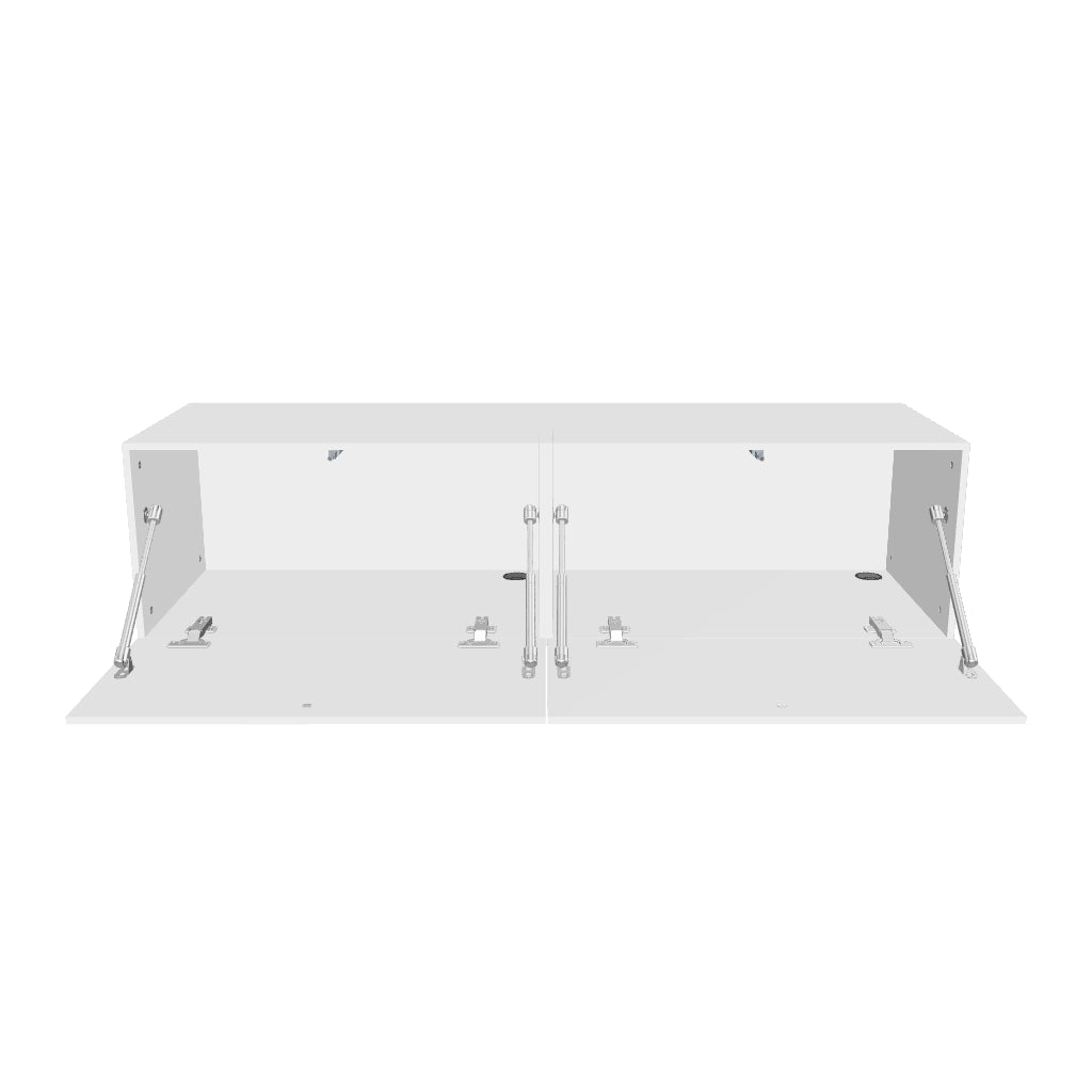 Mora Fernsehschrank | Hängend & Stehend | TV Lowboard 180 cm Matt Schwarz