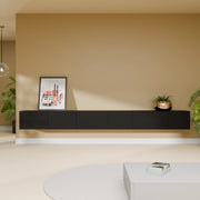 Mora Fernsehschrank | Hängend & Stehend | TV Lowboard 280 cm Matt Schwarz