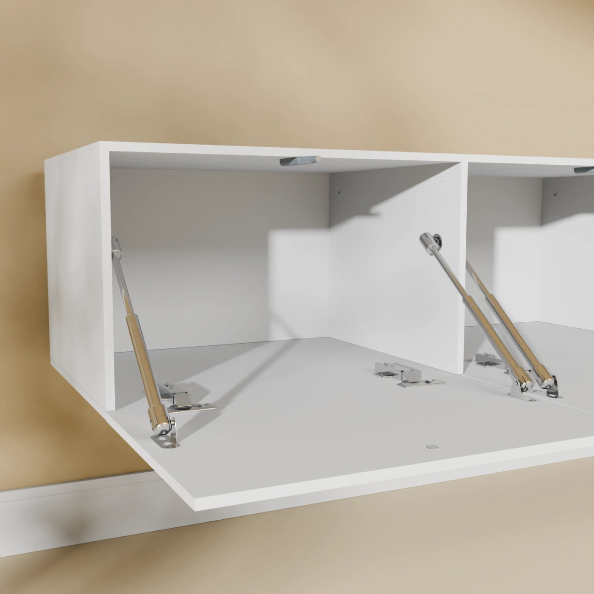 Mora Fernsehschrank | Hängend & Stehend | TV Lowboard 280 cm Matt Weiß